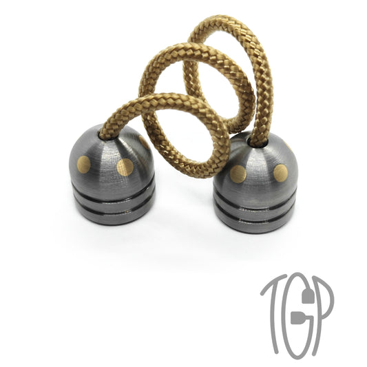 Titanium Begleri w/ Brass Dots Inlay