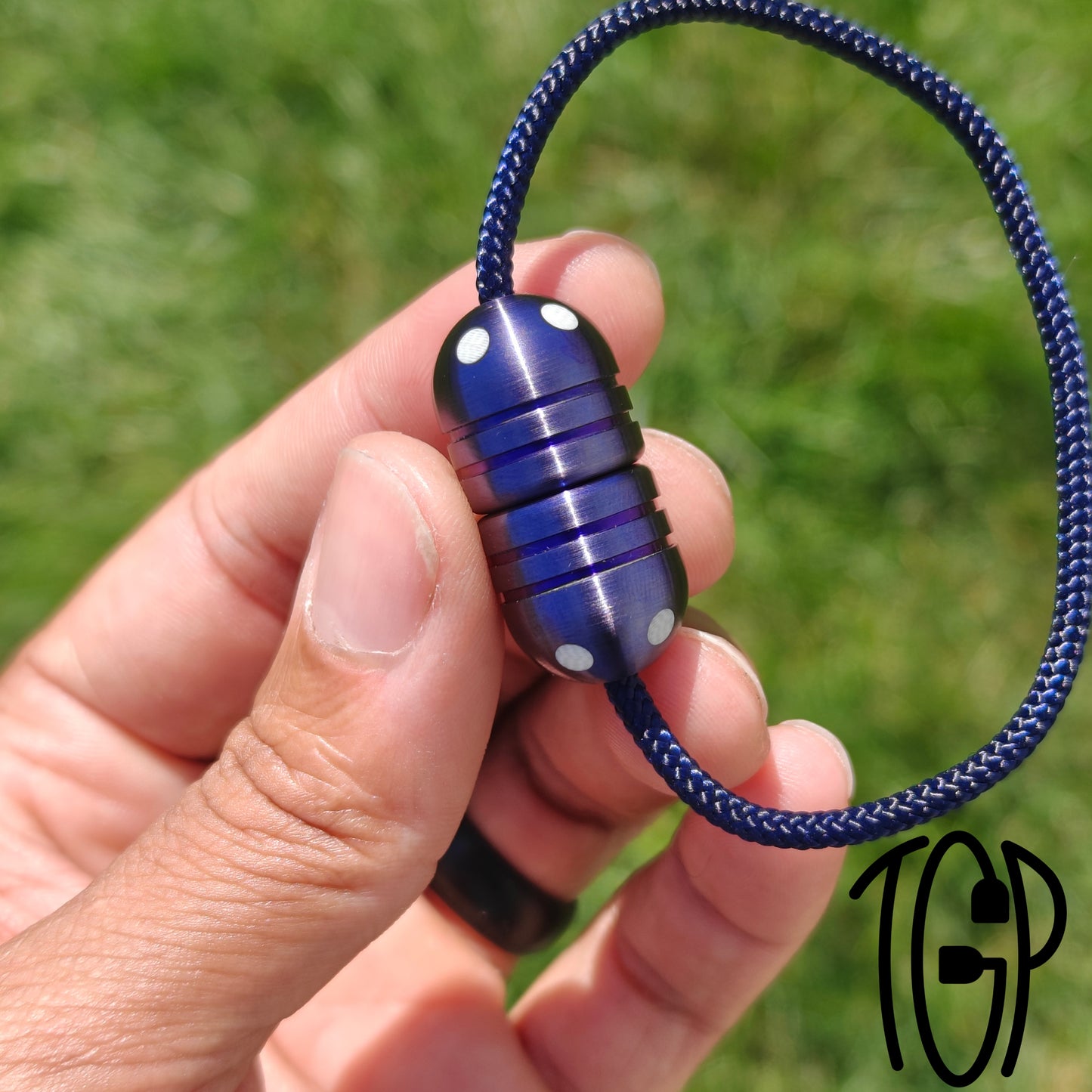 Titanium Begleri w/ White G-10 Dots Inlay